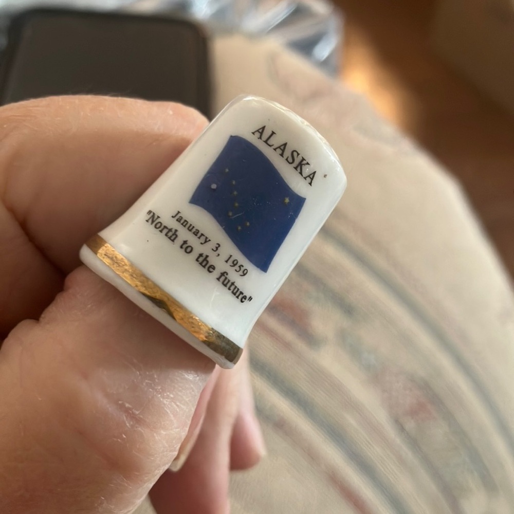 Alaska Souvenir Thimble